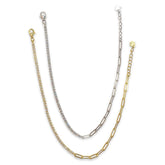 Amy Mixed Media Paperclip Link Tennis Anklet