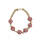 Gold Filled 6 Evil Eye Bracelet