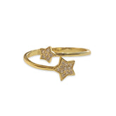 Olivia Double Star Adjustable Ring
