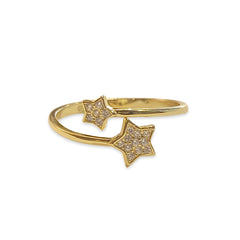 Olivia Double Star Adjustable Ring