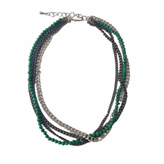 Layered Chain Beads Necklace