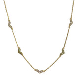 Heart Charms Choker Necklace