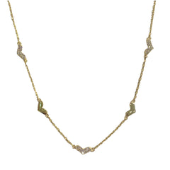 Heart Charms Choker Necklace