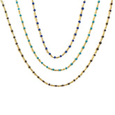 Color Beaded Enamel Chain Choker