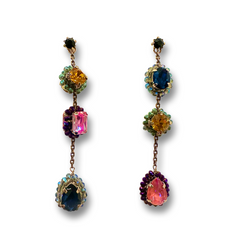 Paige Rainbow Mix Drop Statement Earrings