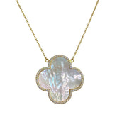Flora Mother of Pearl Extra Large Pendant Necklace