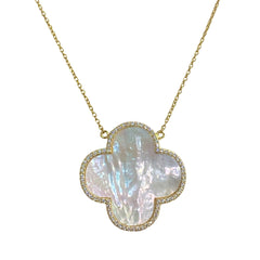 Flora Mother of Pearl Extra Large Pendant Necklace