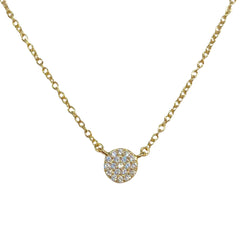 Geovana Round Pave Disc Choker