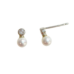 Pearlea Bezel Studs