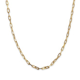 Gold Filled Thin Paperclip 2mm Chain Necklace