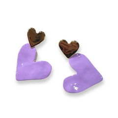 Heart Color Statement Earrings