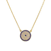 Evil Eye Large Disc Necklace