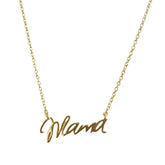 Mama Cursive Script Necklace