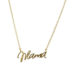 Mama Cursive Script Necklace