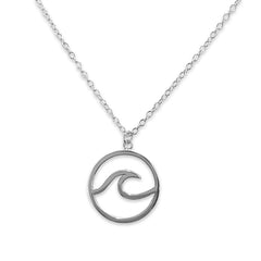 Geovana Wave Circle Necklace