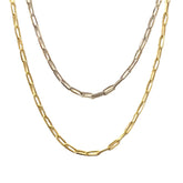 Sterling Silver Paperclip Link Chain 12.5” Choker Necklace