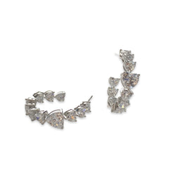 Birthstone Heart Inside Out Hoops