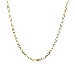 Gold Filled Extra Thin Paperclip 1mm Chain Necklace