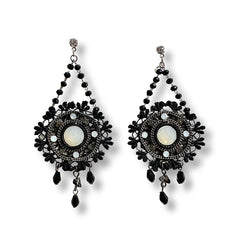 Krista Woven Crystal Statement Earrings