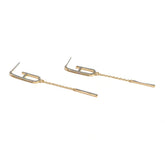 Kory Bar Sparkle Silver Post Earrings