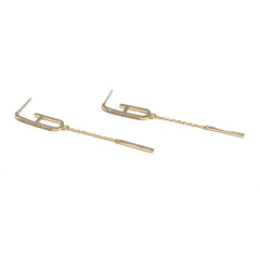 Kory Bar Sparkle Silver Post Earrings