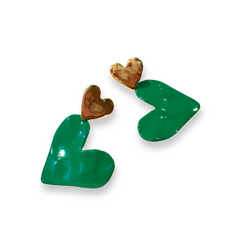 Heart Color Statement Earrings