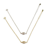 Evil Eye Hollow Bezel Bracelet