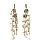 Karen Baguette Beaded Deco Statement Earrings