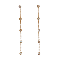 Amy Bezel Drop Earrings