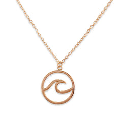 Geovana Wave Circle Necklace