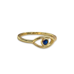 Evil Eye Sapphire Ring