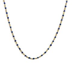Color Beaded Enamel Chain Choker