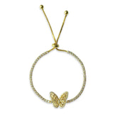 Butterfly Baguette Adjustable Bracelet