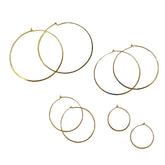 Sterling Silver Flat Hoops