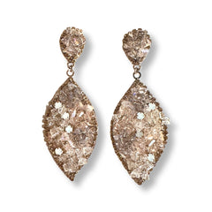 Krista Crystal Cluster Teardrop Statement Earrings