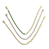 Amy Mixed Media Paperclip Link Tennis Bracelet