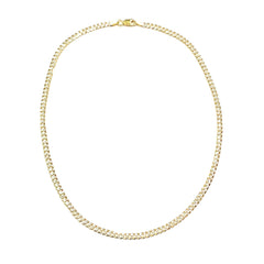 Sterling Silver Cuban Two Tone 16” & 20” Necklace Chain