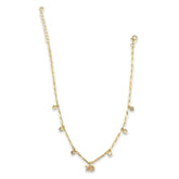 XO Bezel Charm Anklet