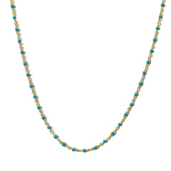 Color Beaded Enamel Chain Choker