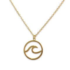Geovana Wave Circle Necklace