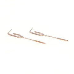 Kory Bar Sparkle Silver Post Earrings