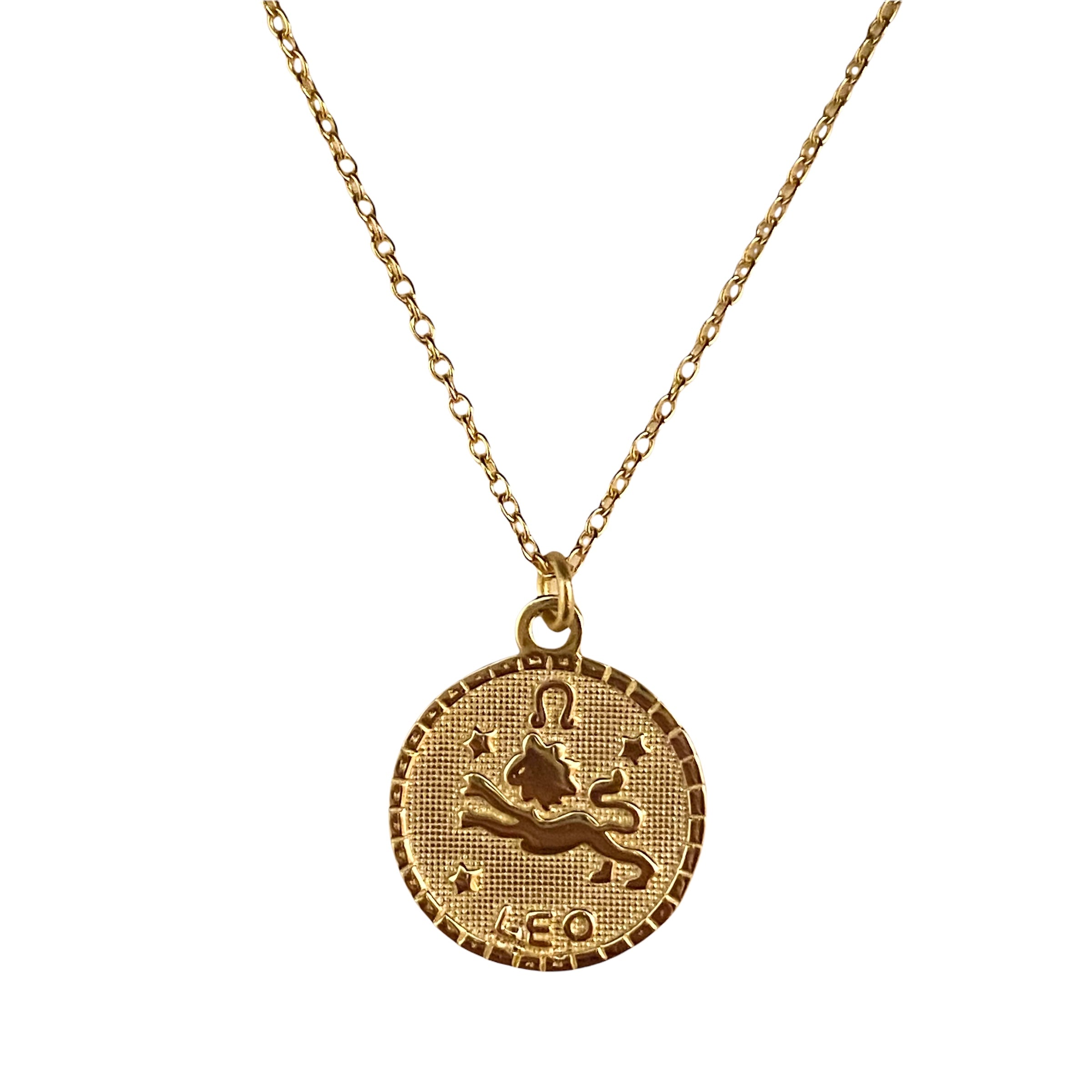 Zodiac Leo Necklace Gold