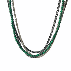 Layered Chain Beads Necklace