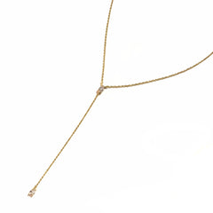 Laura Teardrop Lariat Necklace