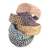 Houndstooth Knot Wide Headband