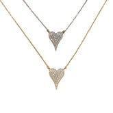 Pointed Heart Clear Sparkle Necklace