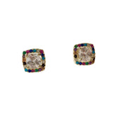 Adriene Rainbow Cushion Studs