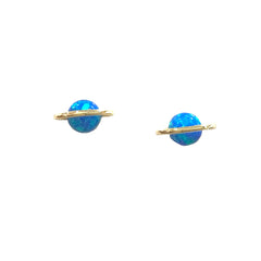 Opaline Blue Opal Saturn Earrings