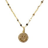 Smiley Face Sparkle Twisted Necklace