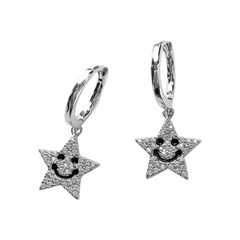 Smile Star Charm Huggies